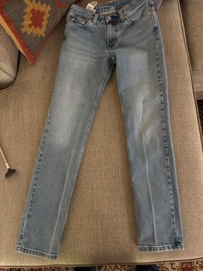 Levi's light blue denim slim straight jeans